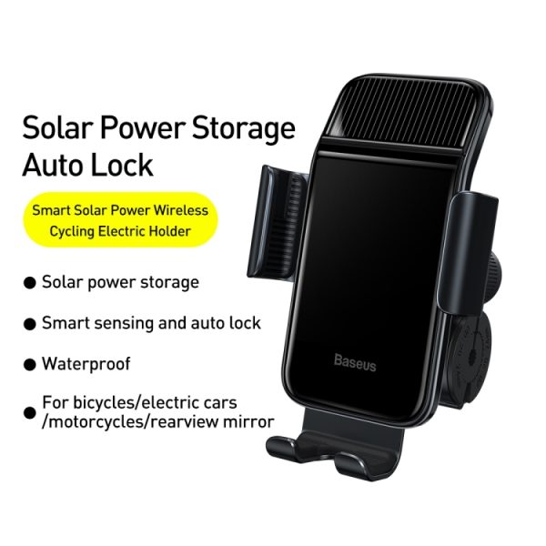پایه نگهدارنده و شارژر بی سیم گوشی موبایل باسئوس مدل Smart Solar Power Wireless