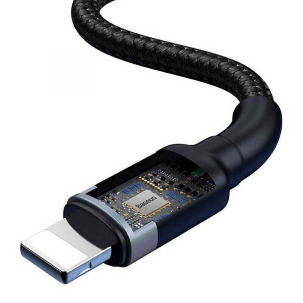 کابل تبدیل USB-C/USB به لایتنینگ باسئوس مدل CATKLF-EL طول 1.2 متر