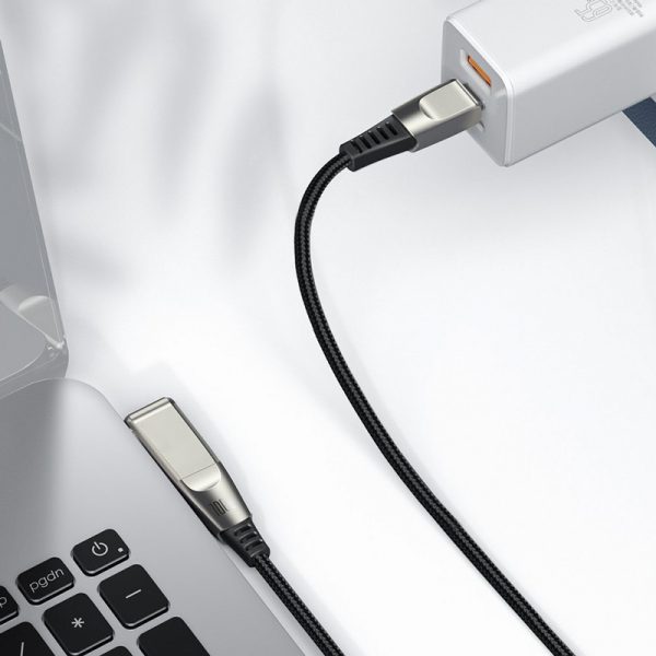 کابل تبدیل USB-C به USB-C و DC باسئوس مدل CA1T2-A طول ۲ متر