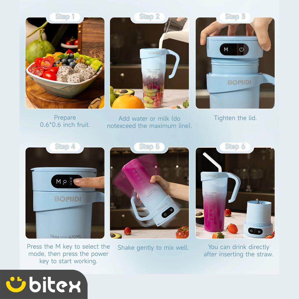 8 طرز استفاده از شیکر شارژی شیائومی Bomidi JB01