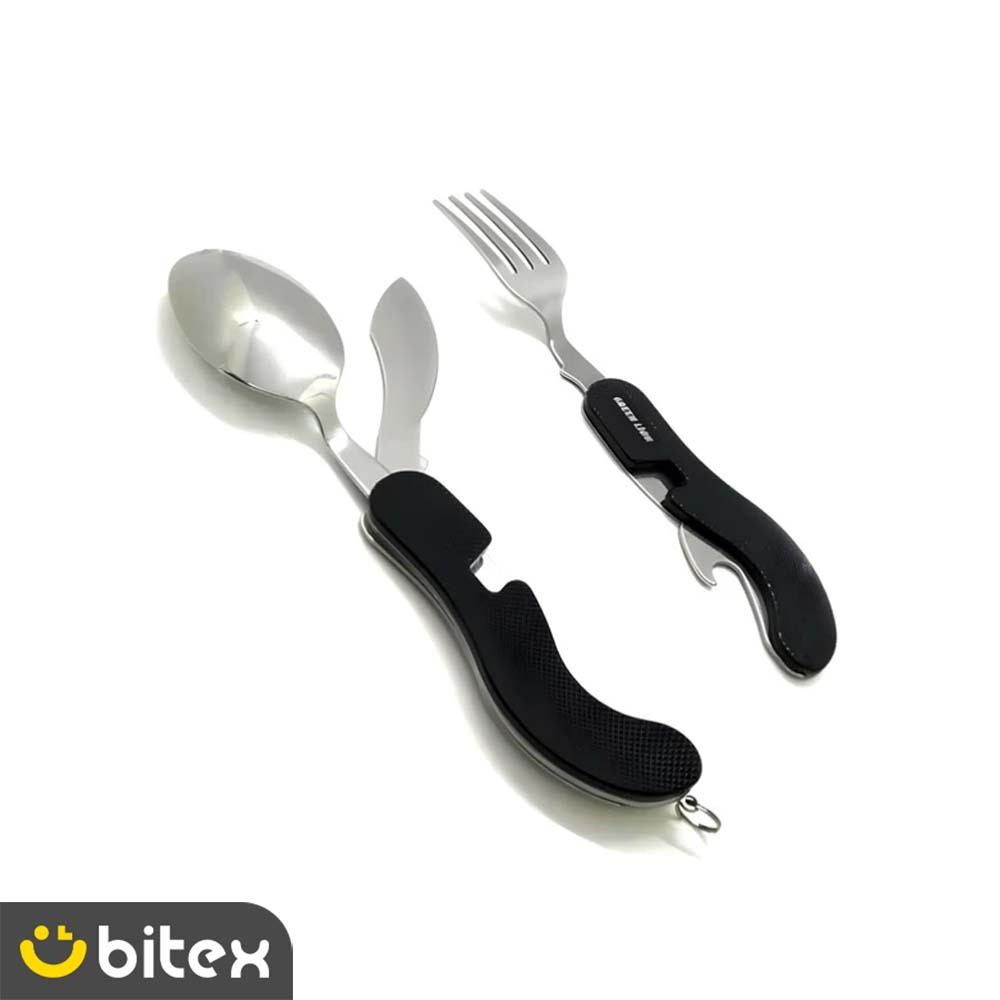 2 مجموعه قاشق و چنگال سفری گرین لاین مدل Cutlery Set