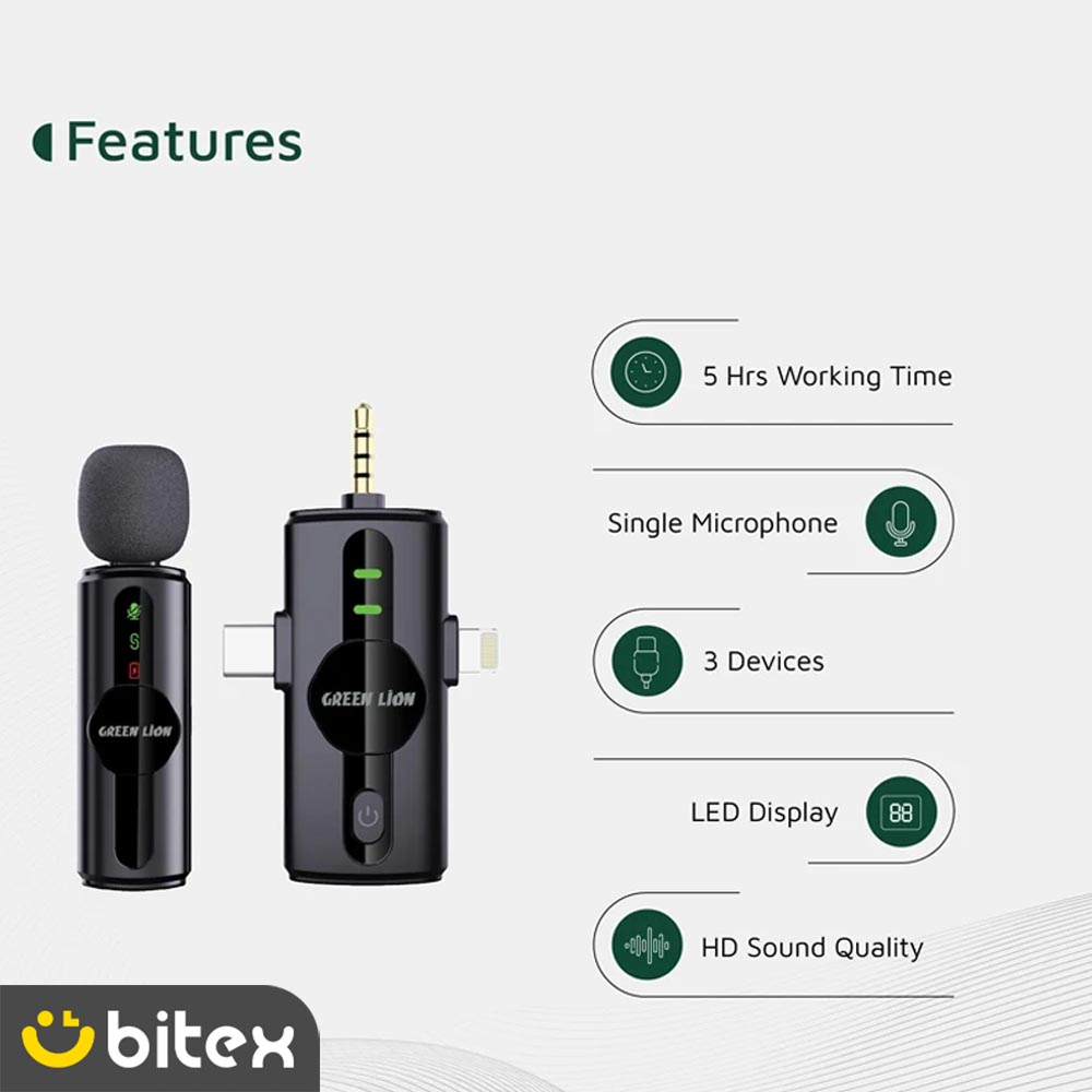 1 میکروفن بی سیم گرین لاین مدل GM-79X